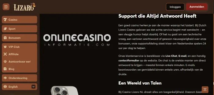 Learn about lizaro casino inloggen